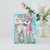 Retro vintage baby's eerste Pasen kaart (Staand voorkant)