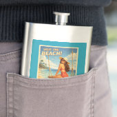 Retro Vintage Badende Schone Thunder_Cove  Flacon (Voorbeeld)