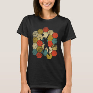 Retro vintage badmintonspeler sport t-shirt