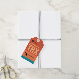 Retro Vintage Bagagelabel Verjaardagsfeestje Cadeaulabel