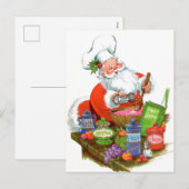 retro vintage Bakken Sinterklaas Vakantie Feestdagenkaart (Voorkant / Achterkant)