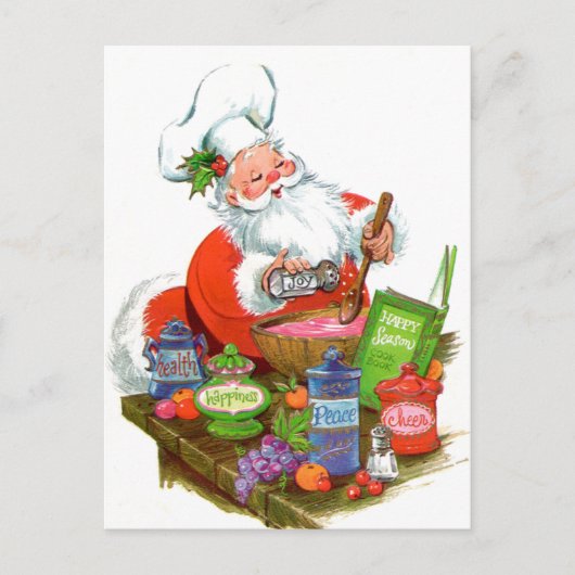 retro vintage Bakken Sinterklaas Vakantie Feestdagenkaart (Voorkant)