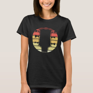 Retro Vintage Basgitaarspeler Gitarist Bassist T-shirt