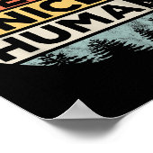 Retro Vintage Be A Nice Human  Poster (Hoek)