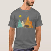 Retro Vintage Beer in de Bergbossen T-shirt (Voorkant)