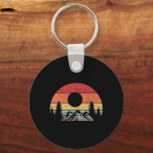 Retro Vintage Berg Kamperen Wandel  Sleutelhanger (Voorkant)