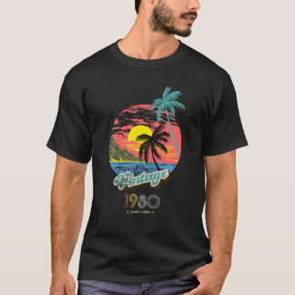 Retro Vintage Best Of 1980 T Geweldig Sinds Verjaa T-shirt