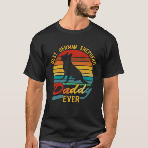 Retro Vintage Beste Duitse Herdershond Papa Ooit T-shirt