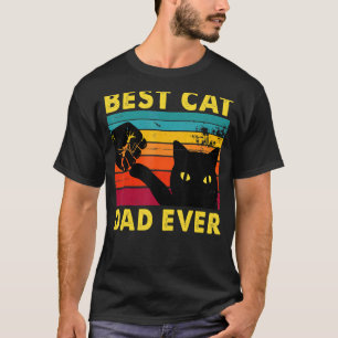 Retro Vintage Beste Kat Vader Ooit Kat Papa Vaderd T-shirt