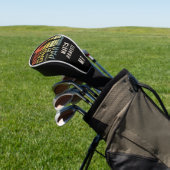 Retro Vintage 'Beste Papa volgens Par' Monogram Golfheadcover (Insitu)