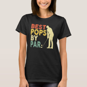 Retro Vintage Beste Pops Door Par Golf Vaderdag F T-shirt