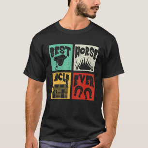 Retro Vintage Beste Schattige Paard Oom Ooit  Boer T-shirt