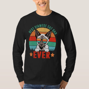 Retro Vintage Beste Siamese Kat Ooit Papa Vaderdag T-shirt