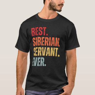 Retro Vintage BESTE SIBERISCHE DIENAAR Ooit Gedist T-shirt