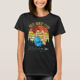 Retro Vintage Beste Tante Ever Tante Moeder's Da T-shirt