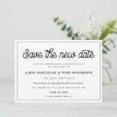 Retro vintage Bewaar de nieuwe datum kaart (Staand voorkant)