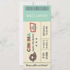 Retro Vintage Bioscoopkaart Verjaardagsfeest Uitno Kaart