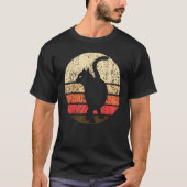 Retro Vintage Black Cat T-shirt (Voorkant)