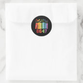 Retro Vintage Bloemen Ronde Sticker (Tas)