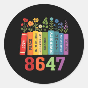 Retro Vintage Bloemen Ronde Sticker