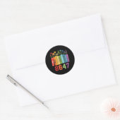 Retro Vintage Bloemen Ronde Sticker (Envelop)