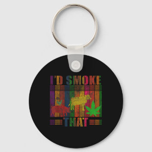 Retro Vintage Boerderijdieren Id Rook Die Grappige Sleutelhanger