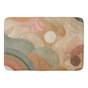 Retro Vintage Boheemse Aardse Abstracte Ontwerp Badmat