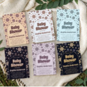 Retro Vintage Boho Daisy 70s Baby Shower Kaart