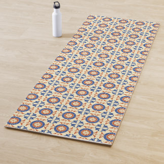 Retro vintage boho tegels kleurrijk yogamat