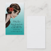Retro Vintage Bouffant Aqua Cosmetologen Kaarten Visitekaartje (Voorkant / Achterkant)