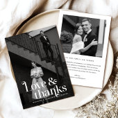 Retro Vintage bruiloft Dank u kaart