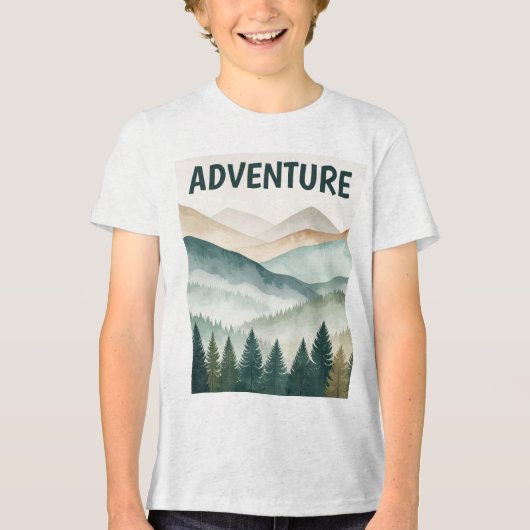 Retro Vintage Buiten Tri-Blend Shirt (Voorkant)
