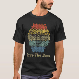 Retro Vintage Bumble Bee Save The Bees Keeper Clim T-shirt