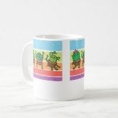 Retro Vintage Cactus Gardening Fun Koffiemok (Voorkant links)