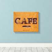 Retro Vintage Cafe Canvas Prints (Insitu (Houten vloer))