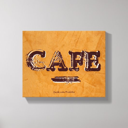 Retro Vintage Cafe Canvas Prints (Voorkant)