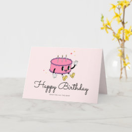 Retro Vintage Cake Birthday Card Kaart