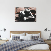 Retro, vintage camerabeeld op canvas afdruk (Insitu (Slaapkamer))