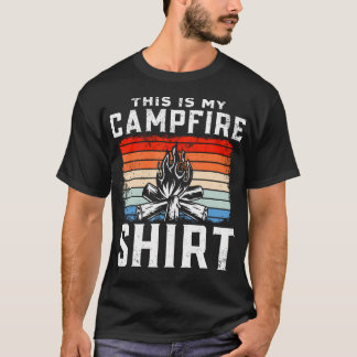 Retro Vintage Camping Dit Is Mijn Kampvuur T-shirt