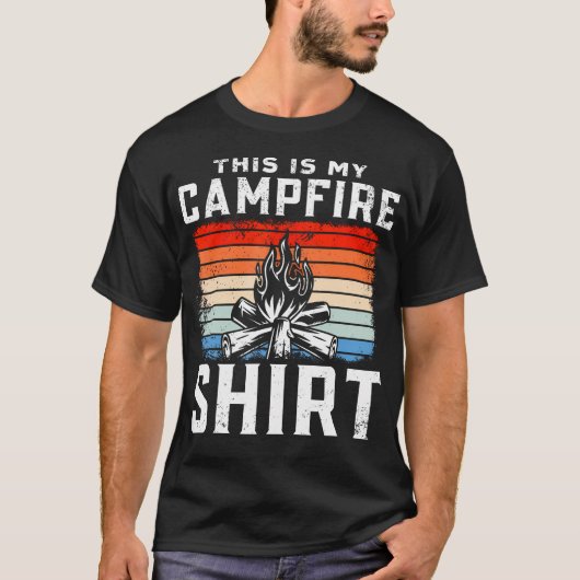 Retro Vintage Camping Dit Is Mijn Kampvuur T-shirt (Voorkant)