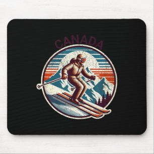 Retro vintage canada skioord winter skien  muismat