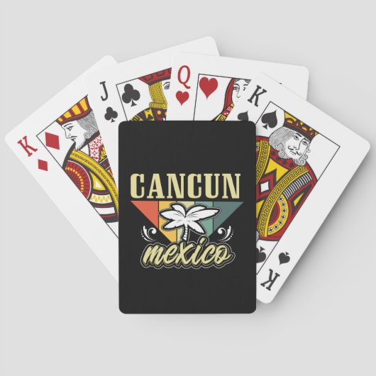 Retro Vintage Cancun Pokerkaarten (Achterkant)