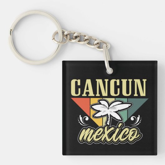 Retro Vintage Cancun Sleutelhanger (voorkant)