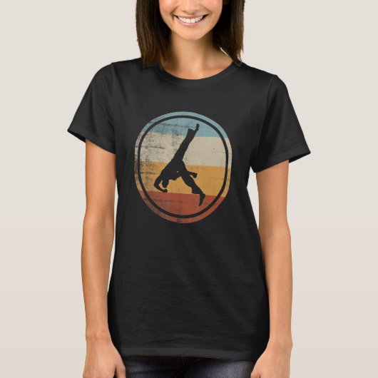 Retro Vintage Capoeira Fighter Training Capoeira T-shirt (Voorkant)