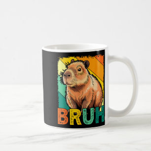Retro Vintage Capybara Bruh Meme Voor Jongens Meis Koffiemok