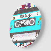 Retro Vintage Cassettebandje 80's 90's Grote Klok (Hoek)