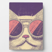 Retro Vintage Cat Fotoplaat (voorkant)