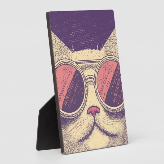 Retro Vintage Cat Fotoplaat (Zijkant)