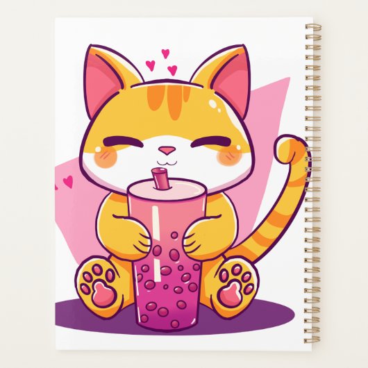 Retro Vintage Cat Planner (Achterkant)