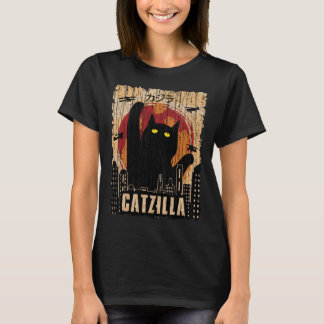 Retro Vintage Catzilla Tshirt  948 Copy